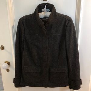 Boden charcoal gray wool jacket. Size 4. Unworn.